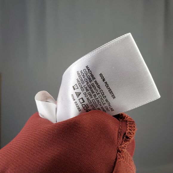 Express Wide Leg Jumpsuit Small Sleeveless Cowl Maroon Bronze Satin Shiny NYE - Picture 11 of 11